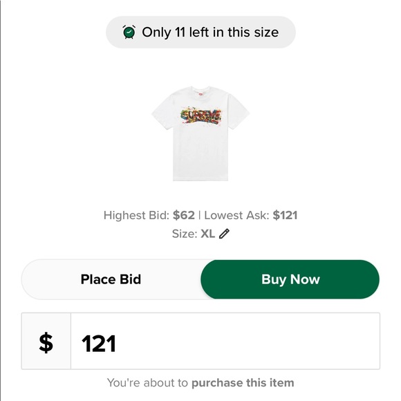 Supreme Paint Tee White - XL - Picture 2 of 3